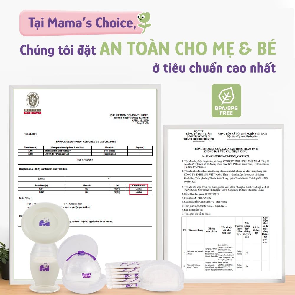 Combo Cốc Hứng Sữa, Phễu Hứng Sữa và Lót Thấm Sữa Mama's Choice, Tiện Lợi Tiết Kiệm Cho Mẹ Bầu và Sau Sinh