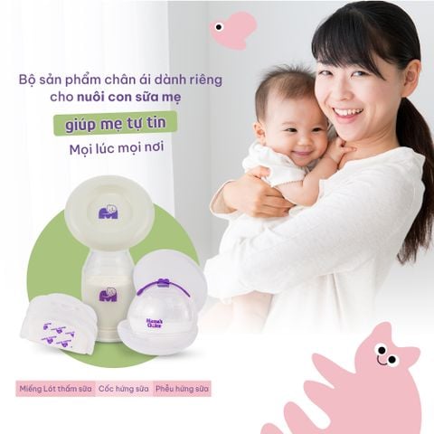 Combo Cốc Hứng Sữa, Phễu Hứng Sữa và Lót Thấm Sữa Mama's Choice, Tiện Lợi Tiết Kiệm Cho Mẹ Bầu và Sau Sinh