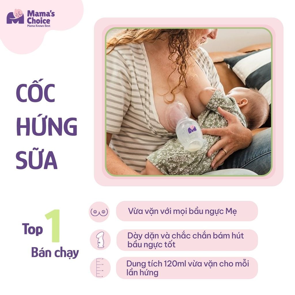 Combo Cốc Hứng Sữa, Phễu Hứng Sữa và Lót Thấm Sữa Mama's Choice, Tiện Lợi Tiết Kiệm Cho Mẹ Bầu và Sau Sinh