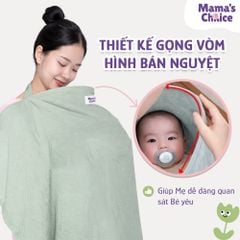 Khăn Choàng Cho Bé Bú Mama's Choice, Chất Liệu Vải Muslin Cao Cấp Mềm Mại Thoáng Khí và Độ Bền Cao