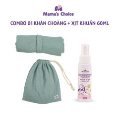 Khăn Choàng Cho Bé Bú Mama's Choice, Chất Liệu Vải Muslin Cao Cấp Mềm Mại Thoáng Khí và Độ Bền Cao