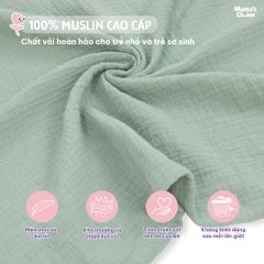 Khăn Choàng Cho Bé Bú Mama's Choice, Chất Liệu Vải Muslin Cao Cấp Mềm Mại Thoáng Khí và Độ Bền Cao