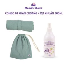 Khăn Choàng Cho Bé Bú Mama's Choice, Chất Liệu Vải Muslin Cao Cấp Mềm Mại Thoáng Khí và Độ Bền Cao