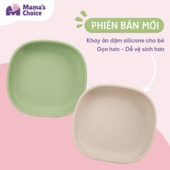 Khay Ăn Dặm Silicone Cho Bé Phiên Bản Mới Mama's Choice, Gọn Hơn, Dễ Vệ Sinh Hơn