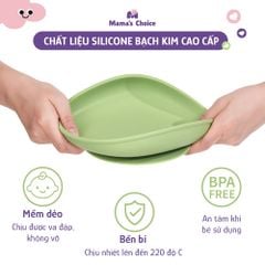 Khay Ăn Dặm Silicone Cho Bé Phiên Bản Mới Mama's Choice, Gọn Hơn, Dễ Vệ Sinh Hơn