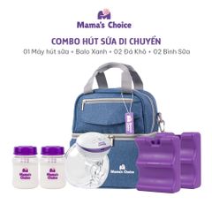 Hút Sữa Di Chuyển Mama’s Choice, Combo Thiết Kế Nhỏ Gọn, Hút Sữa Mọi Lúc Mọi Nơi, Bảo Quản Sữa Mẹ Lên Đến 14 Tiếng