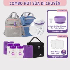 Hút Sữa Di Chuyển Mama’s Choice, Combo Thiết Kế Nhỏ Gọn, Hút Sữa Mọi Lúc Mọi Nơi, Bảo Quản Sữa Mẹ Lên Đến 14 Tiếng