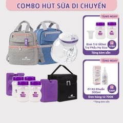 Hút Sữa Di Chuyển Mama’s Choice, Combo Thiết Kế Nhỏ Gọn, Hút Sữa Mọi Lúc Mọi Nơi, Bảo Quản Sữa Mẹ Lên Đến 14 Tiếng