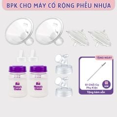 Bộ Phụ Kiện Máy Hút Sữa Dùng Bình Sữa Cổ Rộng Sản Xuất bởi Maymom, Tương Thích Máy Spectra-Avent-Fatz-Cimilre