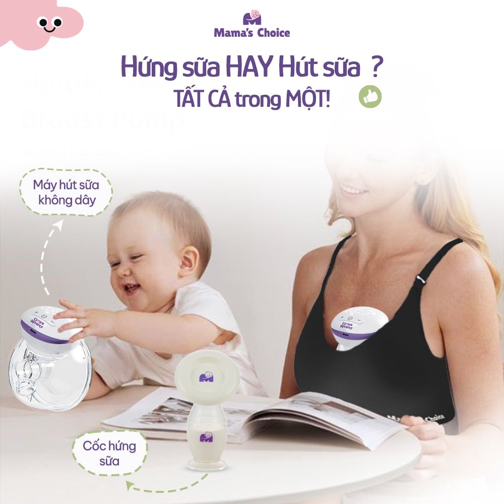 Máy Hút Sữa Không Dây và Cốc Hứng Sữa Mama’s Choice, Combo Hút Sữa Rảnh Tay, Tiện Lợi Giá Tốt Mẹ Nào Cũng Phải Có