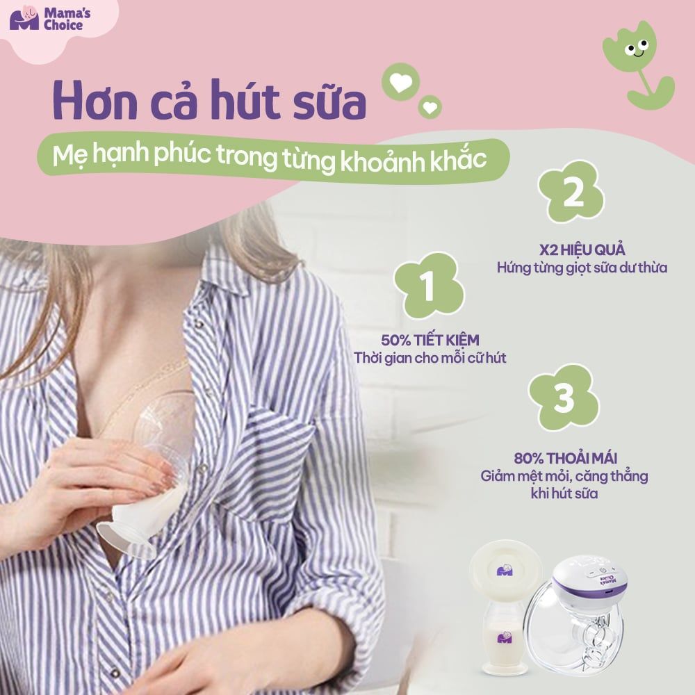 Máy Hút Sữa Không Dây và Cốc Hứng Sữa Mama’s Choice, Combo Hút Sữa Rảnh Tay, Tiện Lợi Giá Tốt Mẹ Nào Cũng Phải Có
