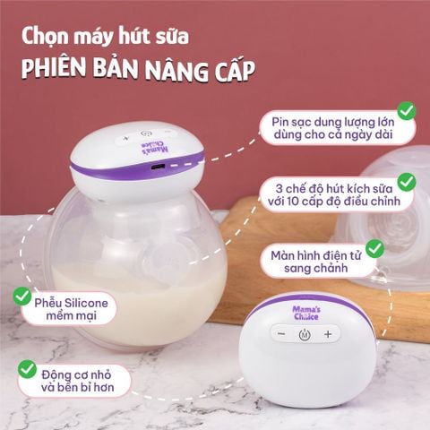 Máy Hút Sữa Không Dây và Cốc Hứng Sữa Mama’s Choice, Combo Hút Sữa Rảnh Tay, Tiện Lợi Giá Tốt Mẹ Nào Cũng Phải Có