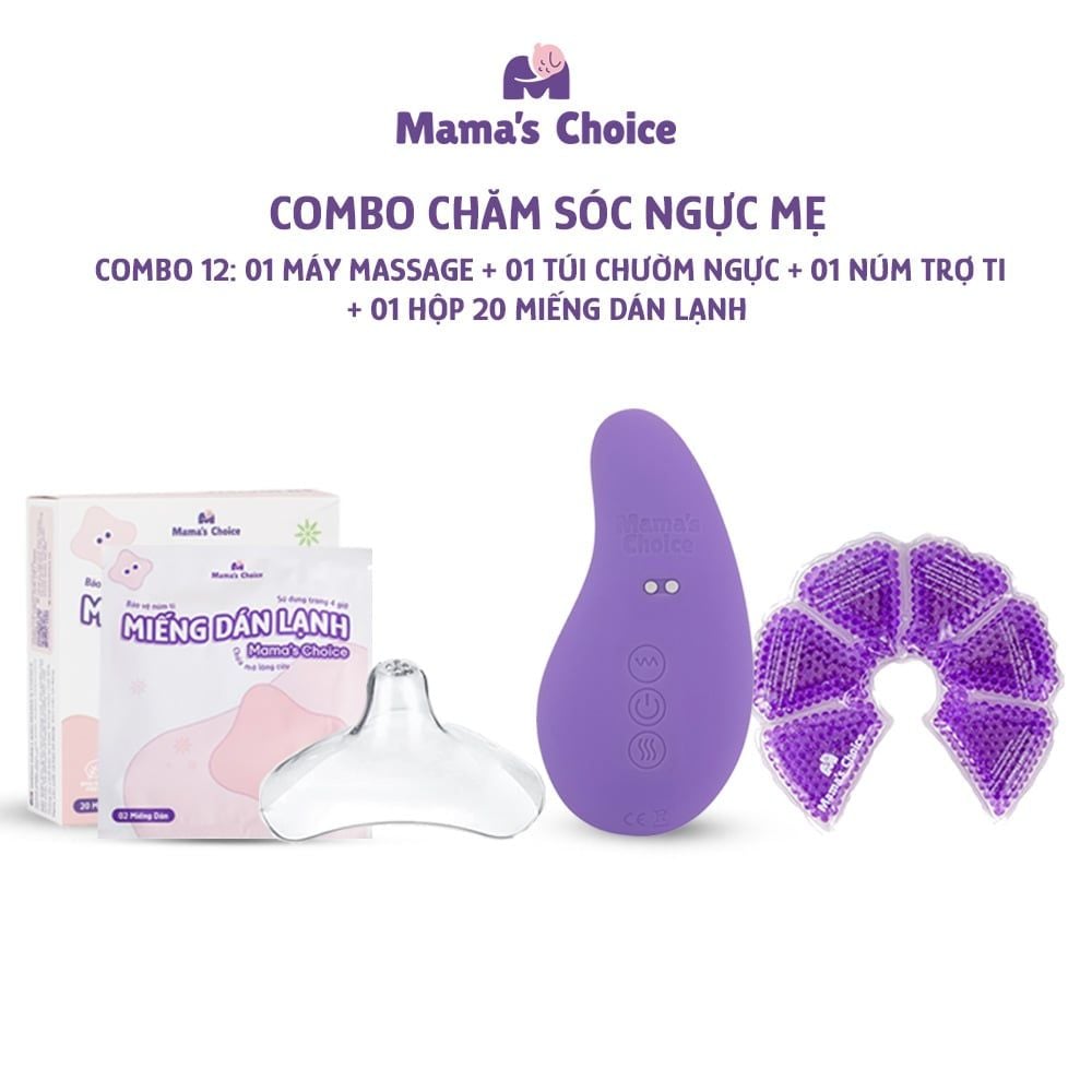 Combo Núm Trợ Ti, Túi Chườm Ngực, Máy Thông Tắc Tia Sữa, Miếng Dán Lạnh Mama's Choice - Combo Chăm Sóc Ngực Mẹ