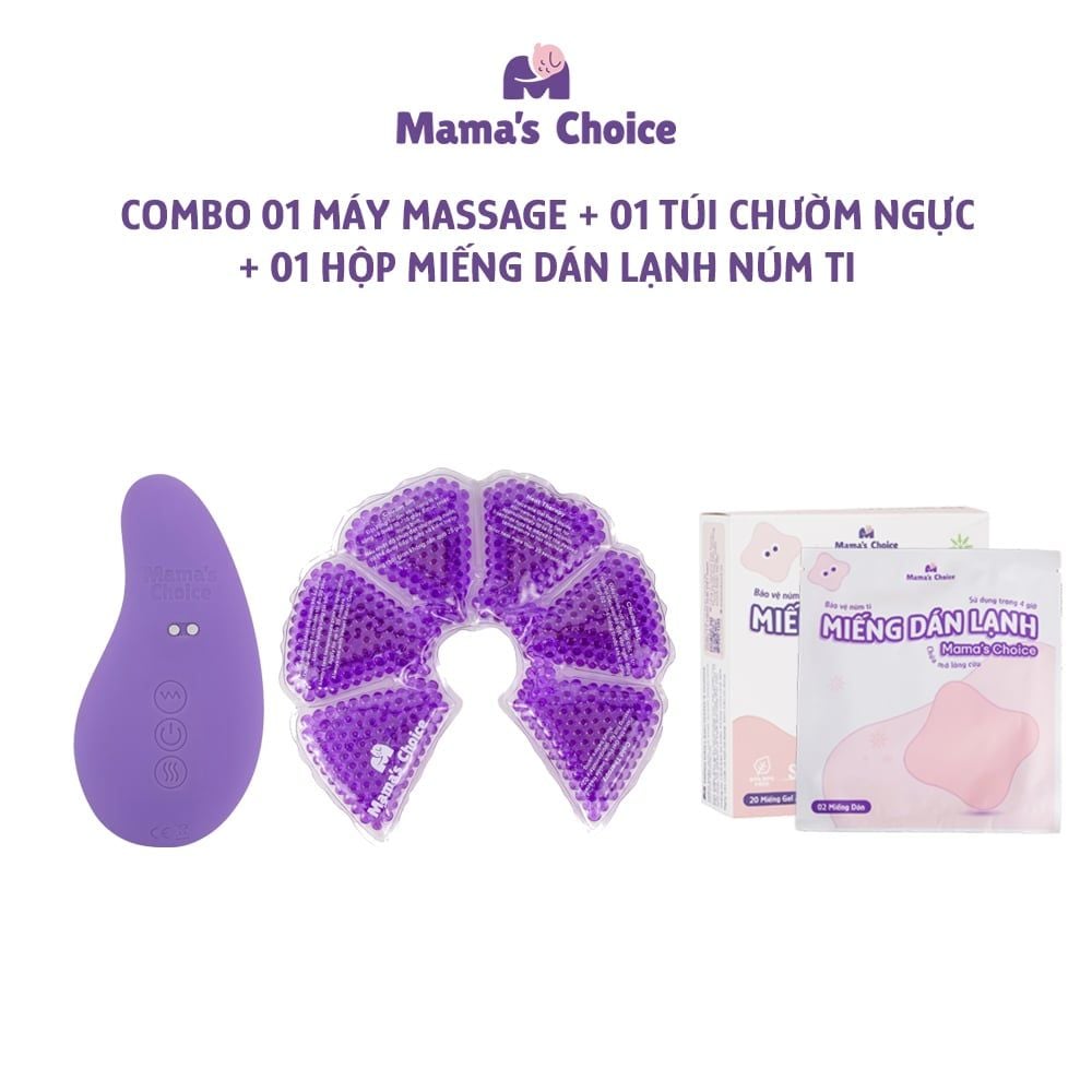 Combo Núm Trợ Ti, Túi Chườm Ngực, Máy Thông Tắc Tia Sữa, Miếng Dán Lạnh Mama's Choice - Combo Chăm Sóc Ngực Mẹ