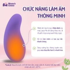 Máy Thông Tắc Tia Sữa Mama's Choice, Hỗ Trợ Kích Sữa và Phản Xạ Xuống Sữa Nhanh, 10 Chế Độ Massage Êm Ái Hiệu Quả