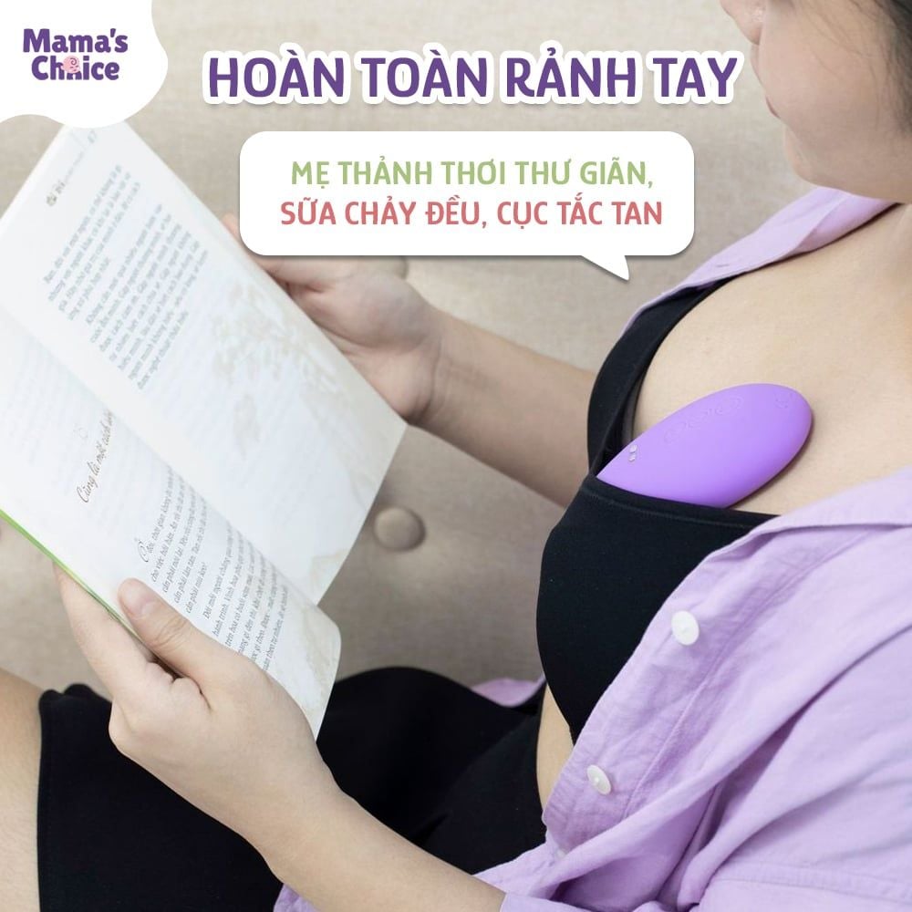 Máy Thông Tắc Tia Sữa Mama's Choice, Hỗ Trợ Kích Sữa và Phản Xạ Xuống Sữa Nhanh, 10 Chế Độ Massage Êm Ái Hiệu Quả