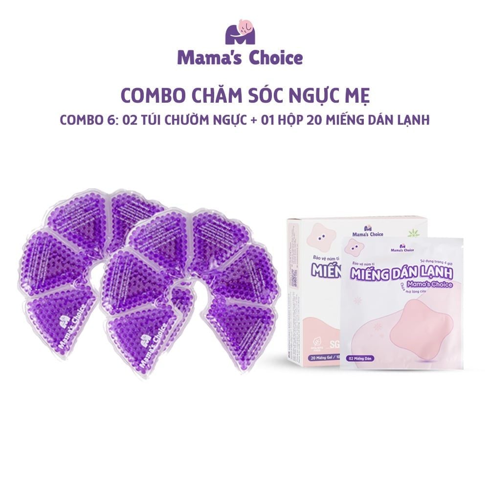 Combo Núm Trợ Ti, Túi Chườm Ngực, Máy Thông Tắc Tia Sữa, Miếng Dán Lạnh Mama's Choice - Combo Chăm Sóc Ngực Mẹ