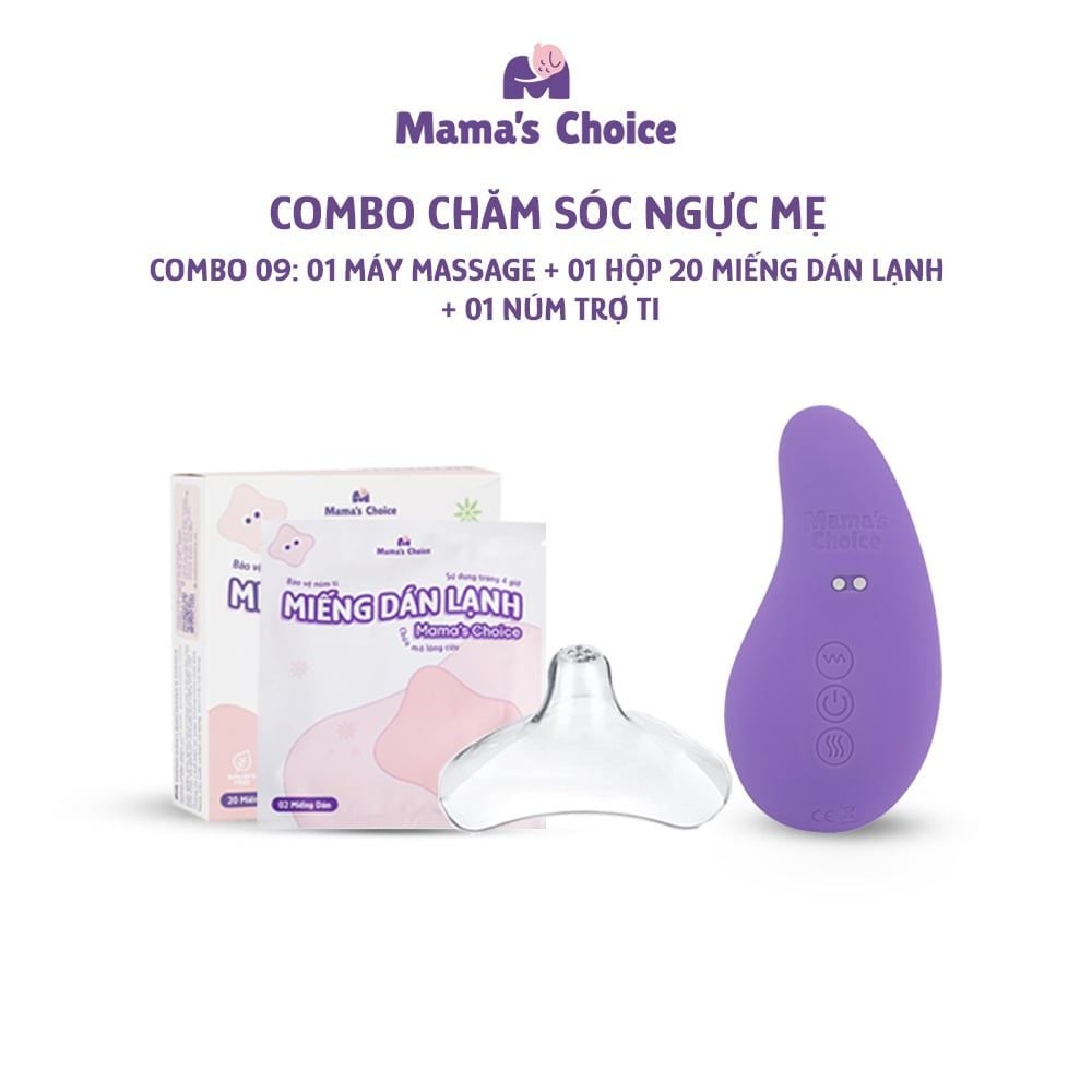 Combo Núm Trợ Ti, Túi Chườm Ngực, Máy Thông Tắc Tia Sữa, Miếng Dán Lạnh Mama's Choice - Combo Chăm Sóc Ngực Mẹ