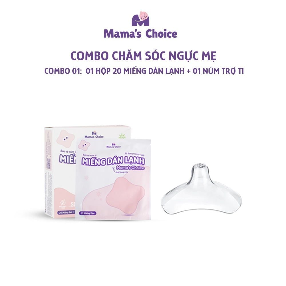 Combo Núm Trợ Ti, Túi Chườm Ngực, Máy Thông Tắc Tia Sữa, Miếng Dán Lạnh Mama's Choice - Combo Chăm Sóc Ngực Mẹ