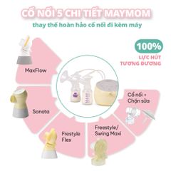 Cổ Nối Máy Hút Sữa Medela 5 Chi Tiết Thương Hiệu Maymom, Tương Thích Máy Medela MaxFlow, Freestyle, SwingMaxi, Sonata
