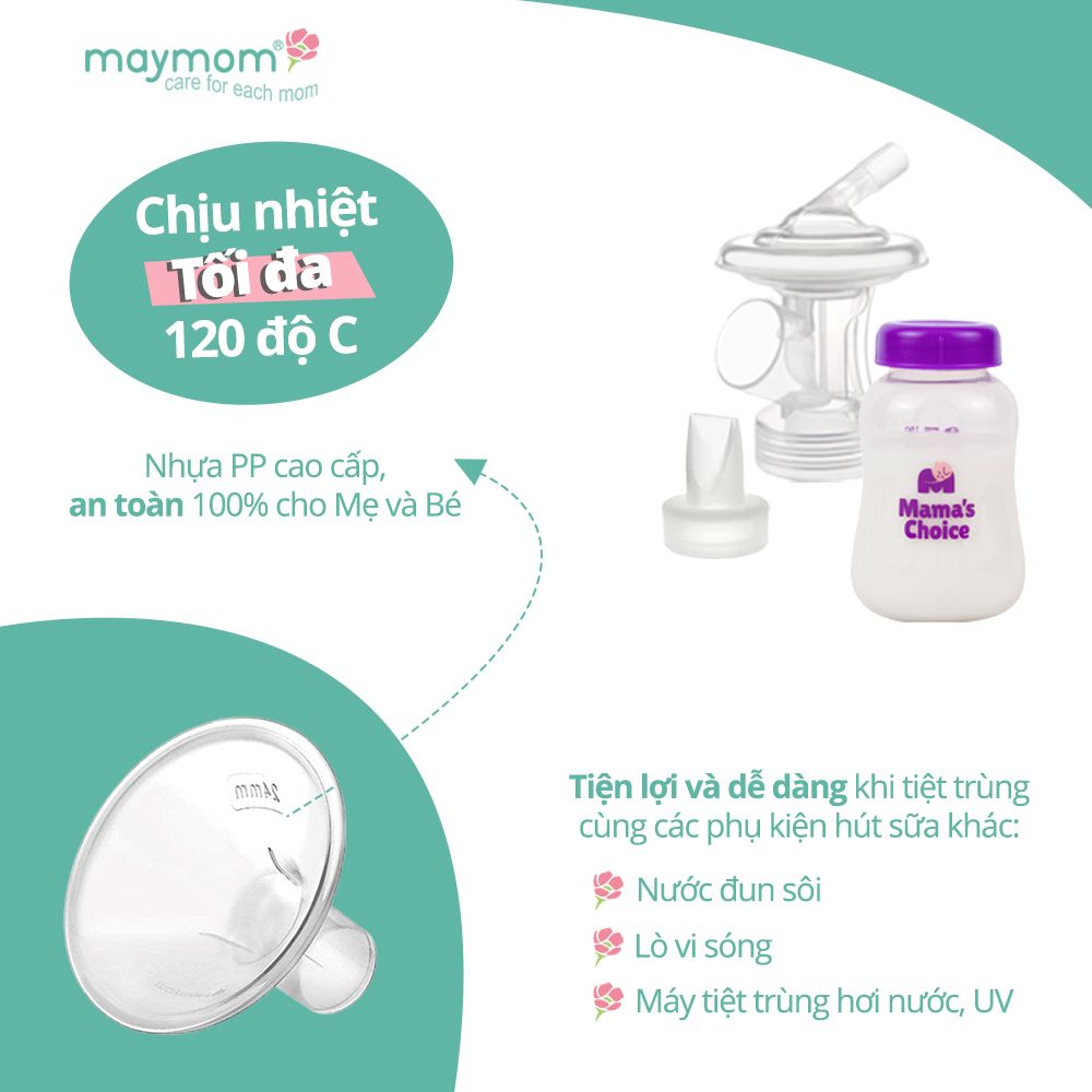 Cổ Nối Máy Hút Sữa Medela 5 Chi Tiết Thương Hiệu Maymom, Tương Thích Máy Medela MaxFlow, Freestyle, SwingMaxi, Sonata
