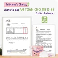 Miếng Lót Thấm Sữa Mama's Choice, Tấm Lót Thấm Hút Sữa Mẹ, Mỏng Nhẹ và Bám Dính Tốt (Hộp 60 Miếng)