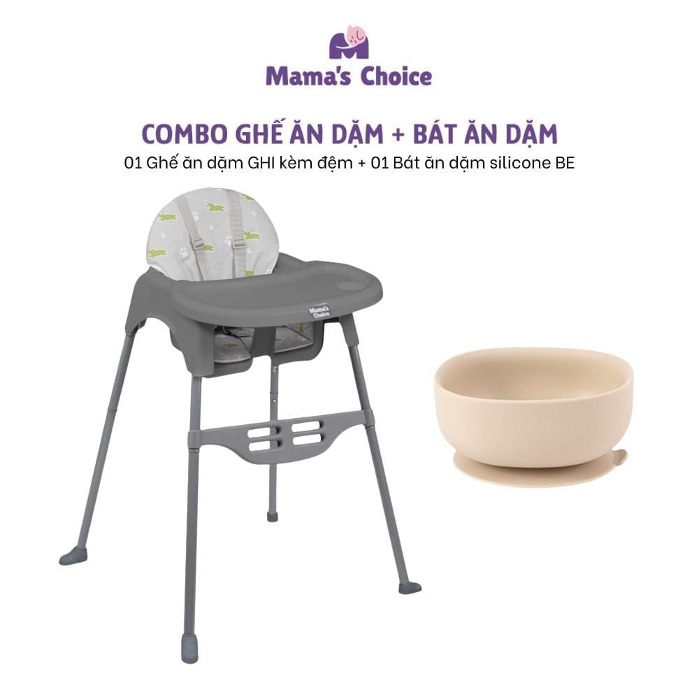 Ghế Ăn Dặm Mama's Choice, Ghế Cho Bé Tập Ăn Dặm, Kiểu Dáng Chắc Chắn Dễ Tháo Lắp và Vệ Sinh