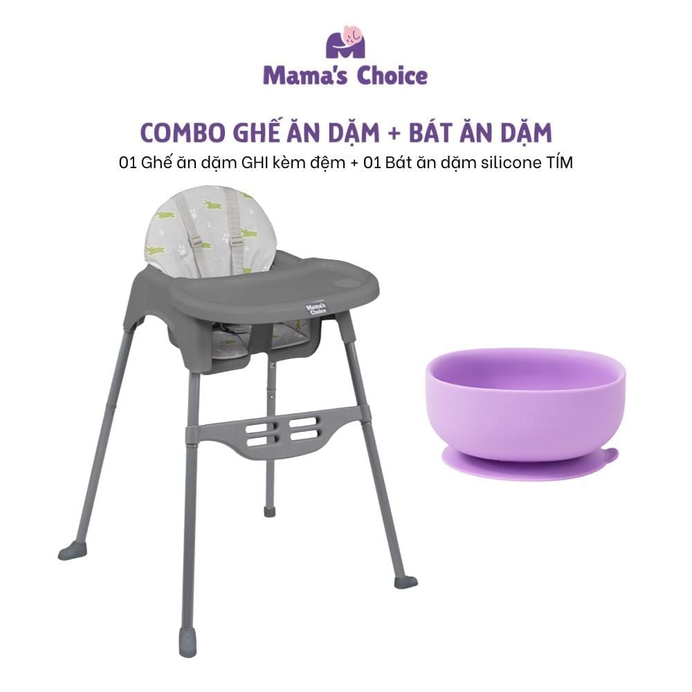 Ghế Ăn Dặm Mama's Choice, Ghế Cho Bé Tập Ăn Dặm, Kiểu Dáng Chắc Chắn Dễ Tháo Lắp và Vệ Sinh