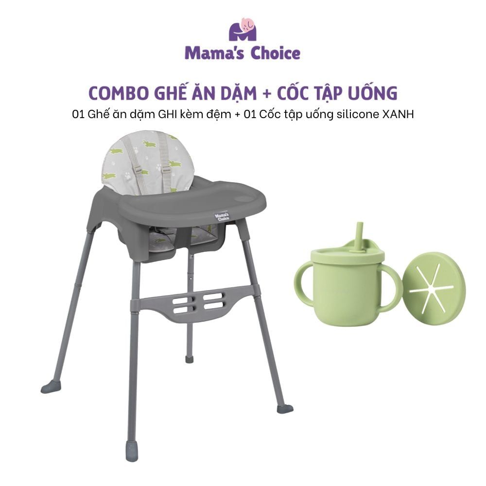 Ghế Ăn Dặm Mama's Choice, Ghế Cho Bé Tập Ăn Dặm, Kiểu Dáng Chắc Chắn Dễ Tháo Lắp và Vệ Sinh