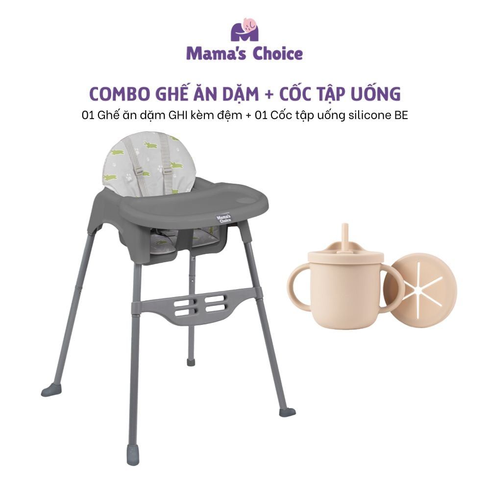 Ghế Ăn Dặm Mama's Choice, Ghế Cho Bé Tập Ăn Dặm, Kiểu Dáng Chắc Chắn Dễ Tháo Lắp và Vệ Sinh
