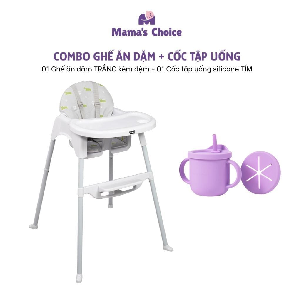 Ghế Ăn Dặm Mama's Choice, Ghế Cho Bé Tập Ăn Dặm, Kiểu Dáng Chắc Chắn Dễ Tháo Lắp và Vệ Sinh