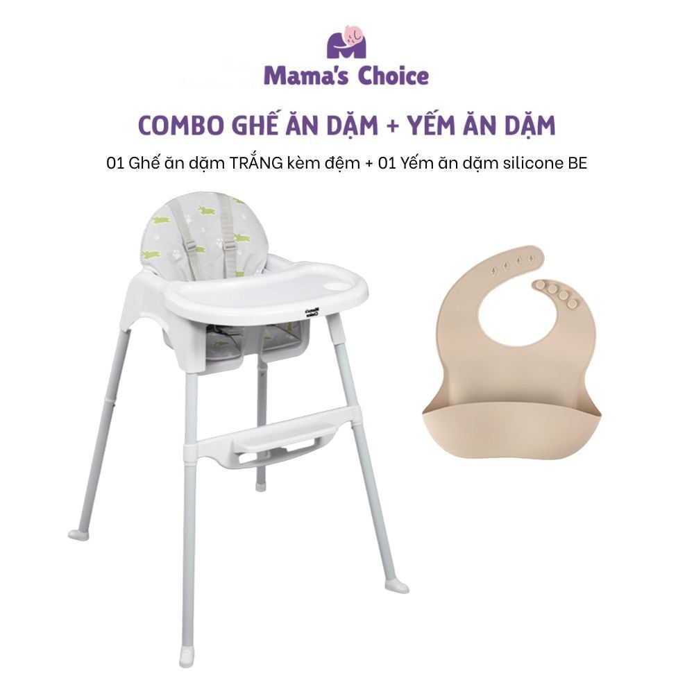 Ghế Ăn Dặm Mama's Choice, Ghế Cho Bé Tập Ăn Dặm, Kiểu Dáng Chắc Chắn Dễ Tháo Lắp và Vệ Sinh