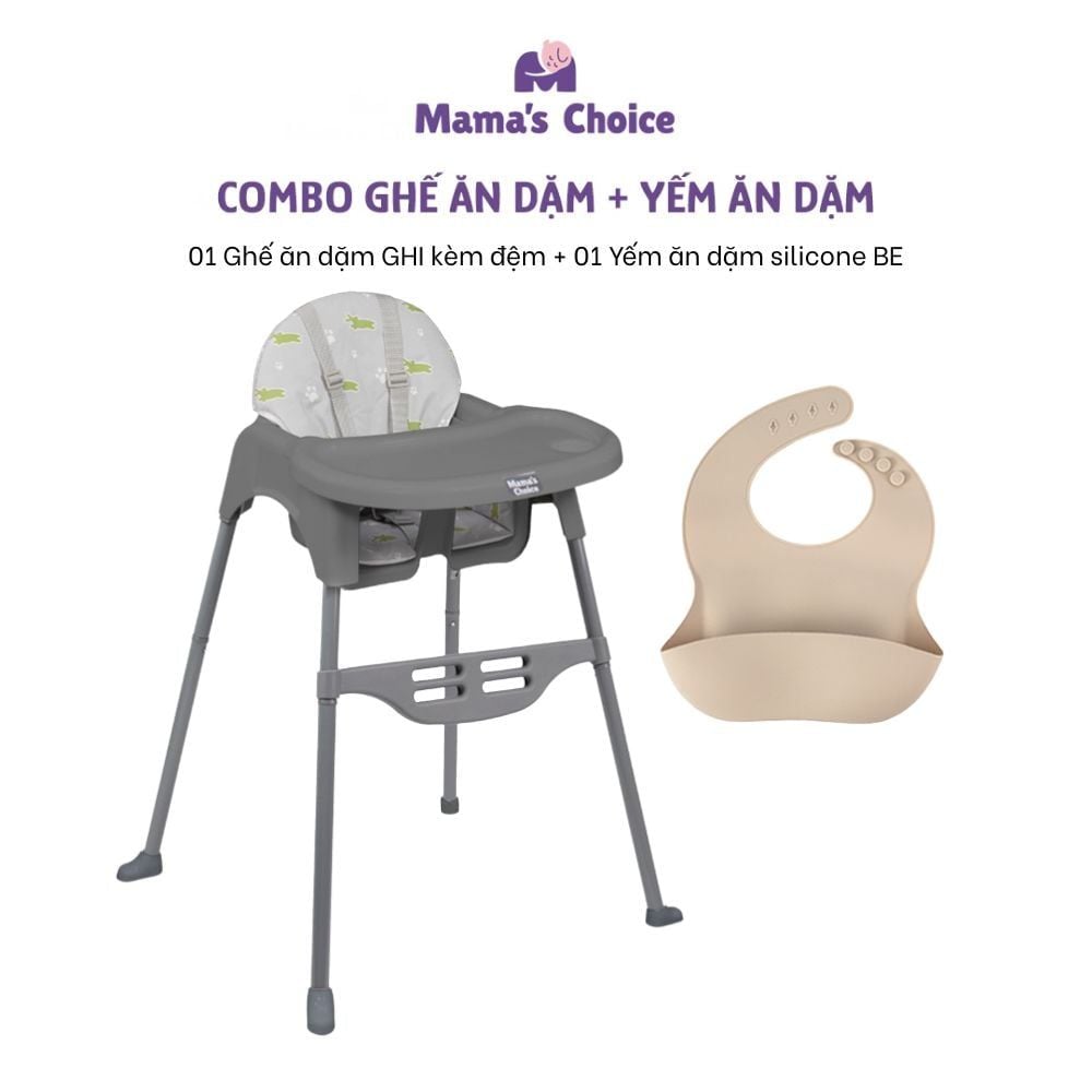 Ghế Ăn Dặm Mama's Choice, Ghế Cho Bé Tập Ăn Dặm, Kiểu Dáng Chắc Chắn Dễ Tháo Lắp và Vệ Sinh