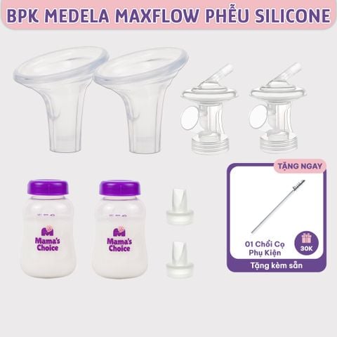 Bộ Phụ Kiện Hút Sữa Phễu Silicone Cho Máy Medela MaxFlow, Swing Maxi, Freestyle, Sonata, Freestyle Flex, Nhiều Size Phễu