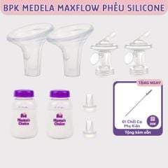 Bộ Phụ Kiện Hút Sữa Phễu Silicone Cho Máy Medela MaxFlow, Swing Maxi, Freestyle, Sonata, Freestyle Flex, Nhiều Size Phễu