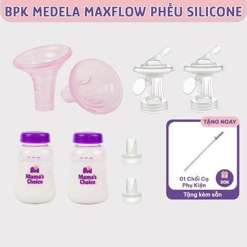Bộ Phụ Kiện Hút Sữa Phễu Silicone Cho Máy Medela MaxFlow, Swing Maxi, Freestyle, Sonata, Freestyle Flex, Nhiều Size Phễu