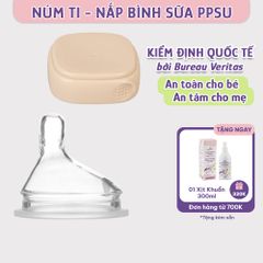 Nắp Bình và Núm Ti Bình Sữa PPSU Cap Cấp Mama's Choice Nhiều Phân Loại Núm