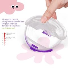 Phễu Hứng Sữa Mama's Choice, Chất Liệu Silicone Cao Cấp, Có Nút Đậy Chống Tràn và Dây Đeo Chống Rơi (Hộp 2 Cái)