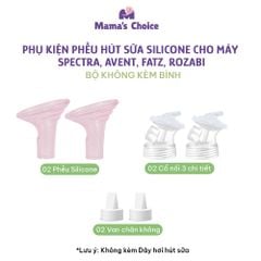 Phụ Kiện Hút Sữa Cải Tiến Phễu Silicone Cho Máy Spectra, Avent, Fazt, Rozabi, Vắt Sữa Êm Ái, Kiểm Định An Toàn Quốc Tế