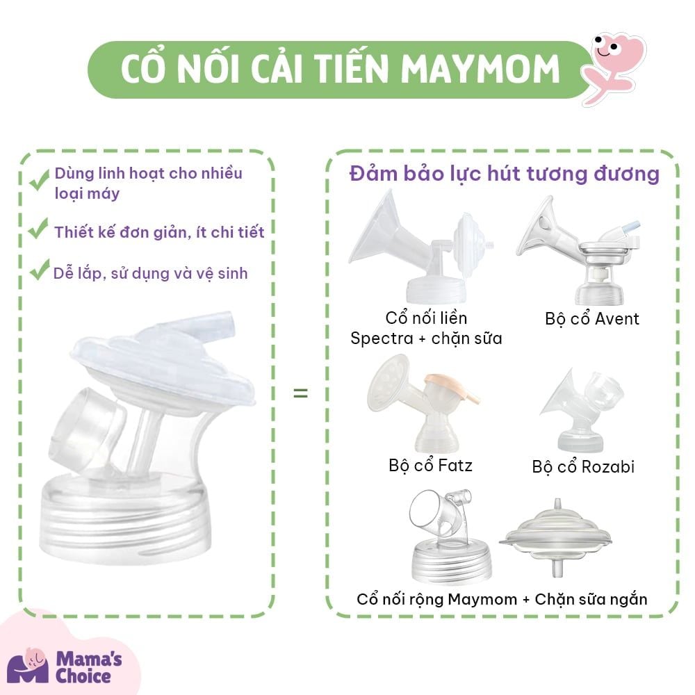 Phụ Kiện Hút Sữa Cải Tiến Phễu Silicone Cho Máy Spectra, Avent, Fazt, Rozabi, Vắt Sữa Êm Ái, Kiểm Định An Toàn Quốc Tế