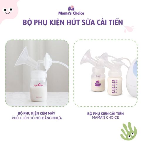 Phụ Kiện Hút Sữa Cải Tiến Phễu Silicone Cho Máy Spectra, Avent, Fazt, Rozabi, Vắt Sữa Êm Ái, Kiểm Định An Toàn Quốc Tế