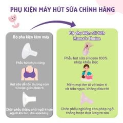 Phụ Kiện Hút Sữa Cải Tiến Phễu Silicone Cho Máy Spectra, Avent, Fazt, Rozabi, Vắt Sữa Êm Ái, Kiểm Định An Toàn Quốc Tế