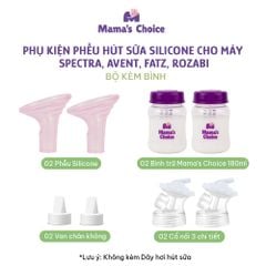 Phụ Kiện Hút Sữa Cải Tiến Phễu Silicone Cho Máy Spectra, Avent, Fazt, Rozabi, Vắt Sữa Êm Ái, Kiểm Định An Toàn Quốc Tế