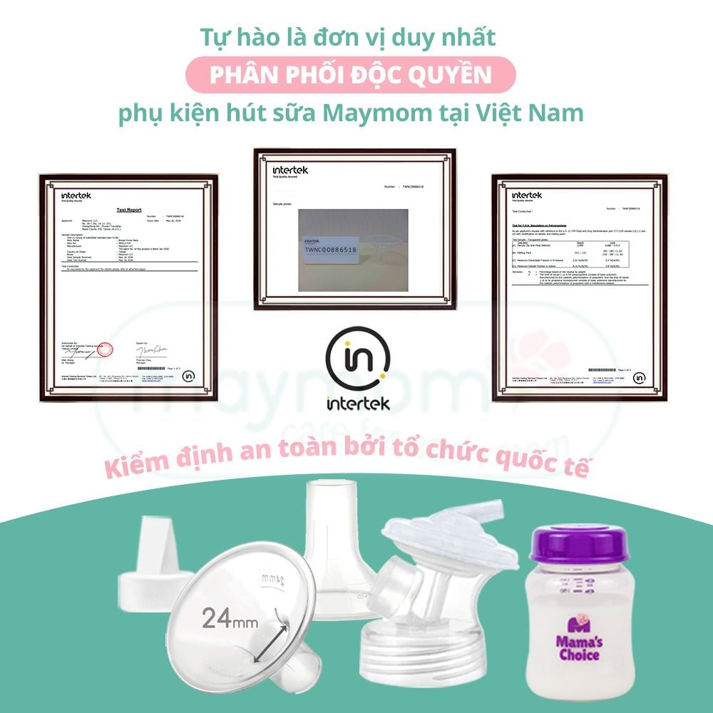 Cổ Nối Máy Hút Sữa Cổ Rộng 3 Chi Tiết Thương Hiệu Maymom, Tương Thích Máy Spectra, Avent, Fazt, Rozabi