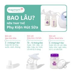 Cổ Nối Máy Hút Sữa Cổ Rộng 3 Chi Tiết Thương Hiệu Maymom, Tương Thích Máy Spectra, Avent, Fazt, Rozabi