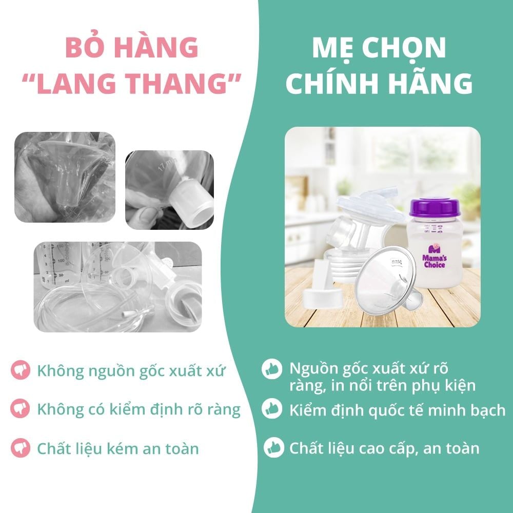 Cổ Nối Máy Hút Sữa Cổ Rộng 3 Chi Tiết Thương Hiệu Maymom, Tương Thích Máy Spectra, Avent, Fazt, Rozabi