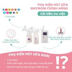 Cổ Nối Máy Hút Sữa Cổ Rộng 3 Chi Tiết Thương Hiệu Maymom, Tương Thích Máy Spectra, Avent, Fazt, Rozabi
