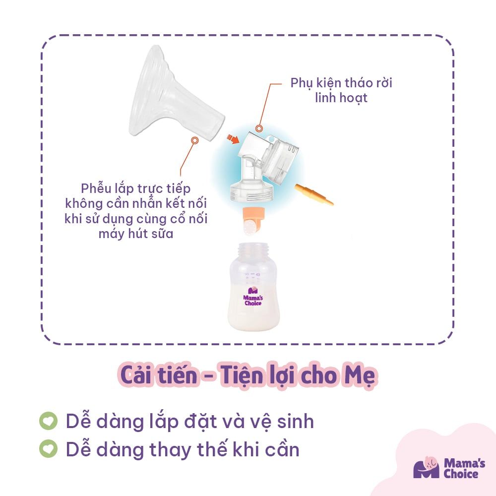 Phụ Kiện Hút Sữa Phễu Silicone Cho Máy Unimom, Kiểm Định An Toàn Quốc Tế, Vắt Sữa Êm Ái và Hiệu Quả