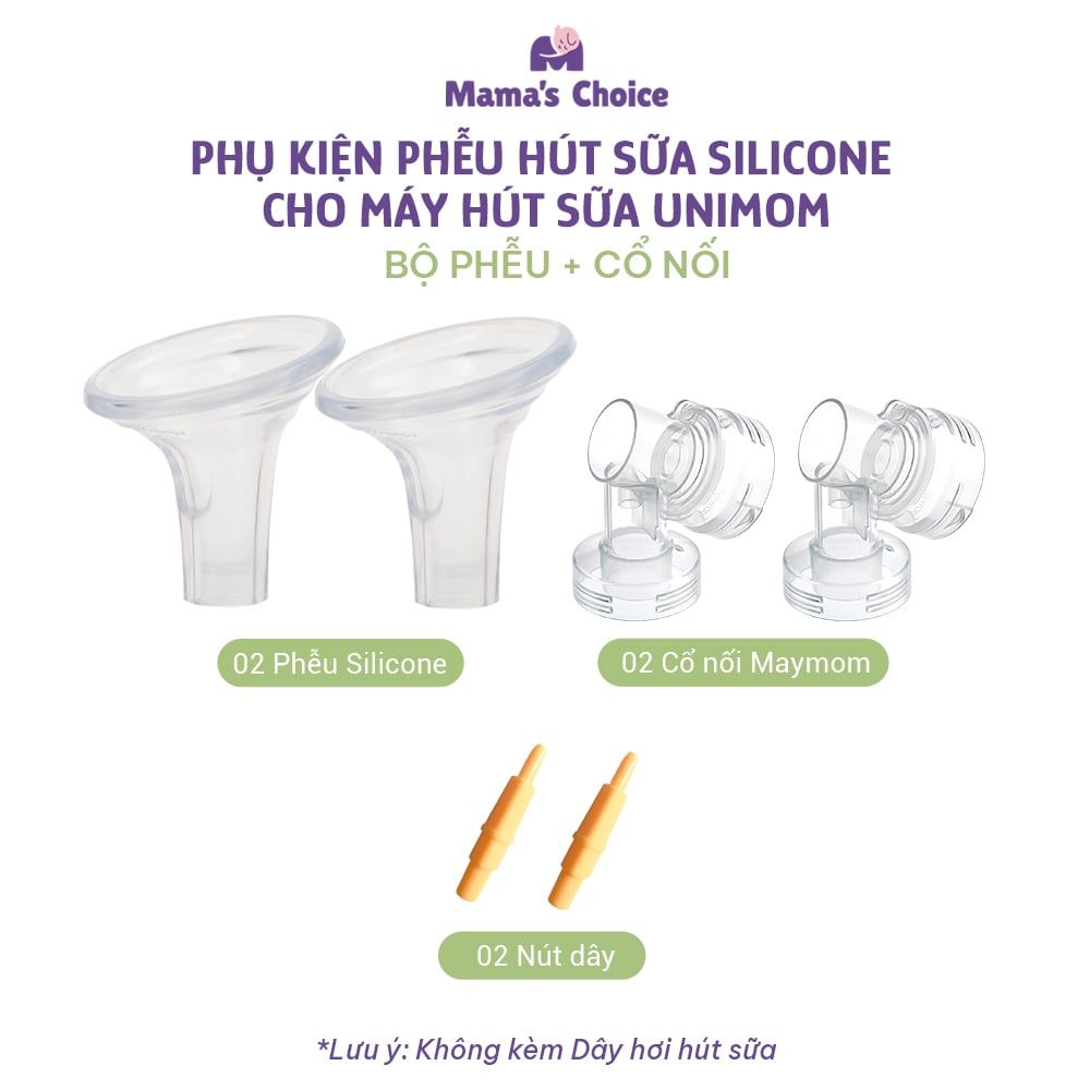 Phụ Kiện Hút Sữa Phễu Silicone Cho Máy Unimom, Kiểm Định An Toàn Quốc Tế, Vắt Sữa Êm Ái và Hiệu Quả