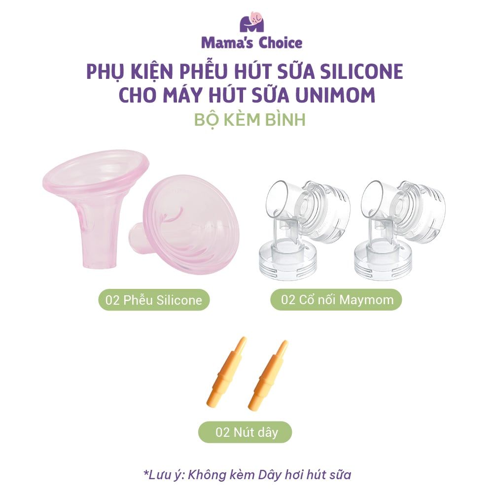 Phụ Kiện Hút Sữa Phễu Silicone Cho Máy Unimom, Kiểm Định An Toàn Quốc Tế, Vắt Sữa Êm Ái và Hiệu Quả
